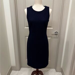 J. McLaughlin - Navy Diamond Pattern Dress - S